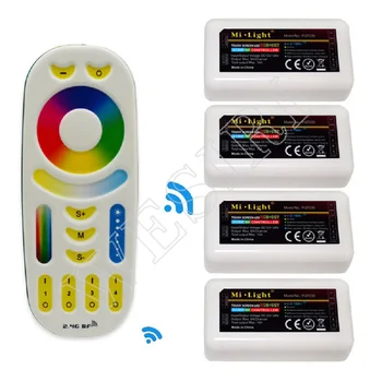 

Milight 2.4GHz 4-Zone RGB CCT RGBW LED Strip Controller & 4 Zone Touch RF RGB CCT Remote Controller & Remote Holder