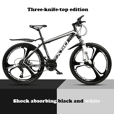 Discount 26-Inch 21/24/27/30Speed Mountain Bicycle Shock Absorption Speed Change Mechanical Disc Brake Student Adult A body wheel Bike 8