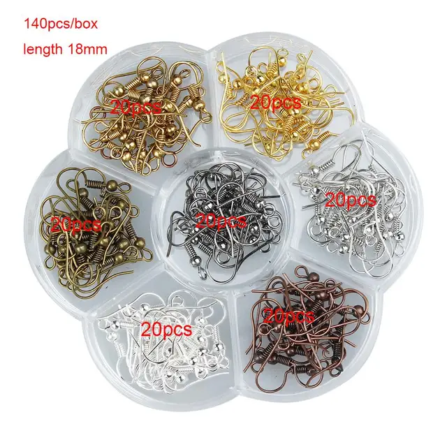 1box Ear Hook Jump Rings Split Rings Earring Hook Lobster clasp Pins Jewelry DIY Accessories DIY Jewelry Findings Making Kit 4
