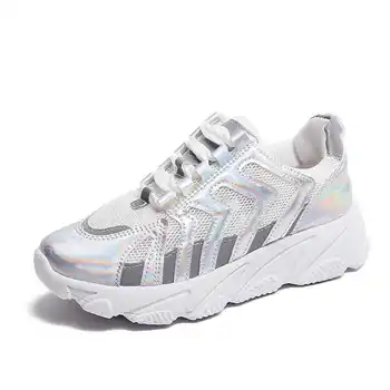 

Outdoors Woman Sneakers Running Platform Shoes Trainer Breathable Mesh Ladies Sports Adults Classical Lace-Up Zapatos De Mujer