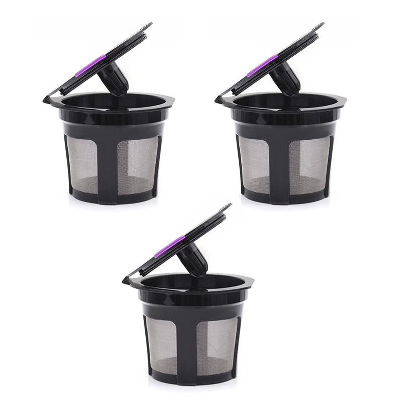 Черный 3* фильтры для кофе+ 1* щетка+ 1* ложка для Keurig MINI PLUS, KEURIG 2,0 и 1,0