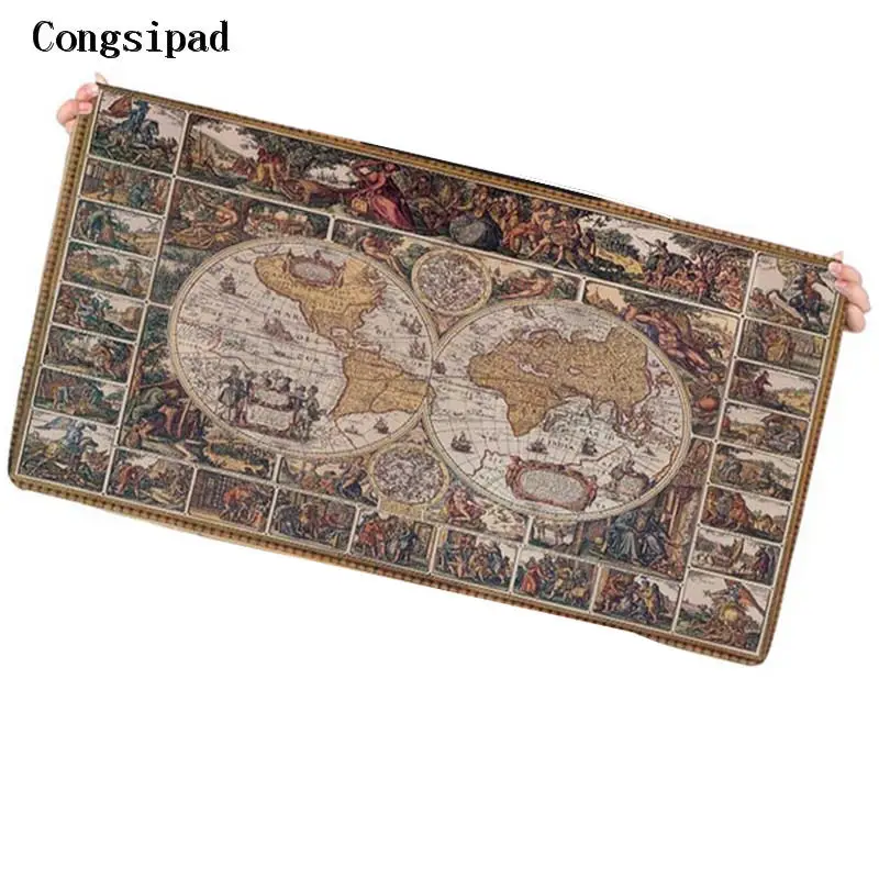  Free Shipping World Map Gaming Mouse Pad Large Cartoon Anime Rubber Mouse Pad Keyboard Mat Table Ma