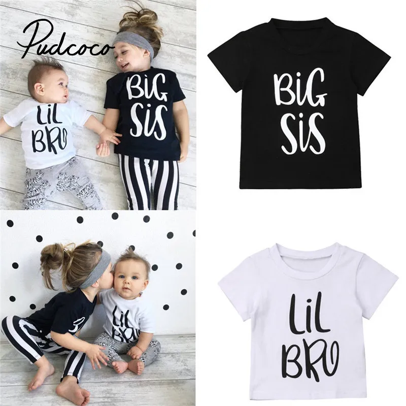 Little Brother и принтом Big Sister (старшая сестра) Детское ночное белье для маленьких