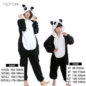 

Kigurumi Panda pajamas Unicorn animal Cartoon children pijama for Boys Girls Kids Winter Warm Flannel stitch onesie Sleepwear