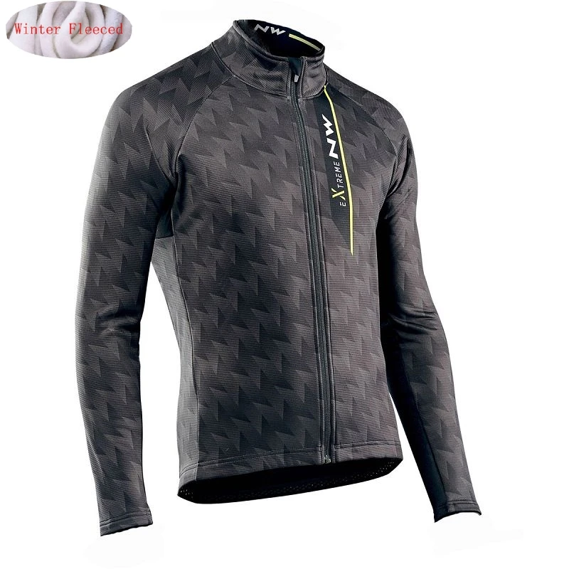 Fleece jersey Northwave, стиль, мужские куртки для велоспорта, NW, Зимняя Теплая Флисовая Джерси для езды на велосипеде, теплая одежда для езды на велосипеде - Цвет: Fleece jersey