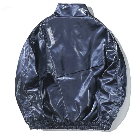 zhukeer Patchwork Leather Cool Street Jackets Women with Chain Stand Collar Hiphop Jacket Streetwewar Women's Jacket