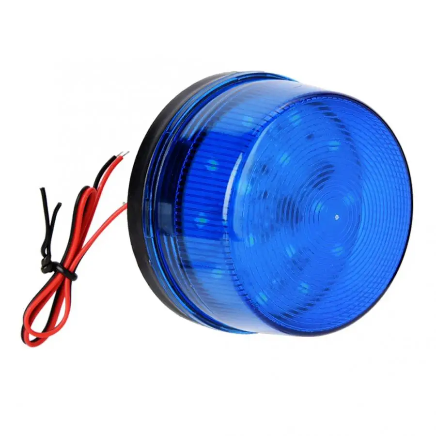 12V Синий светодиодный проблесковый маяк аварийный Предупреждение льный сигнальный мигающий светильник без звуПредупреждение ющего светильник