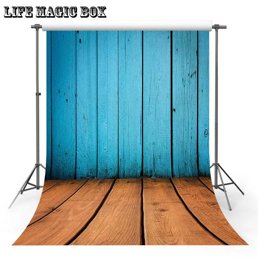 LIFE MAGIC BOX голубая широкая доска фотография темно-синий фон бесшовный бумажный
