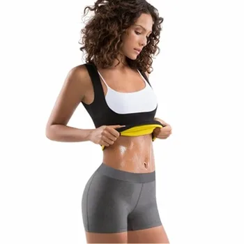 

New Women Reducing Sauna Vest Slimming Shirt Neoprene Tummy Control Waist Trainer Shaping Tops Body Slimming Shapers Fat Burning