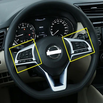 

ABS 2pcs Car Protector Decorative Garnish Frame Steering Wheel Sequins Sticker For Nissan Kicks 2017 2018 2019 Styling