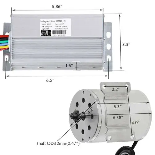 US $184.64 48V 1800W Brushless Electric Start Motor Motor Controller Box Throttle Grip Twist For Go Kart Buggy Pitbike ATV Pocket Bike