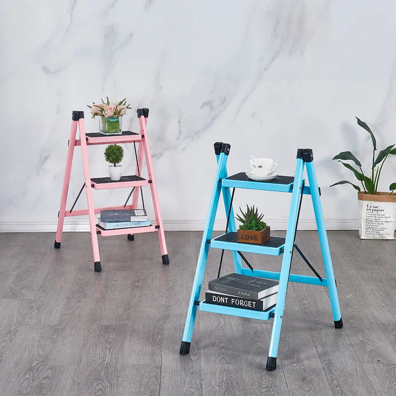 Ladder Household Folding Step Stool Two Three Four Five Steps Thickened Iron Pipe Pedal Indoor Trestle Small | Мебель