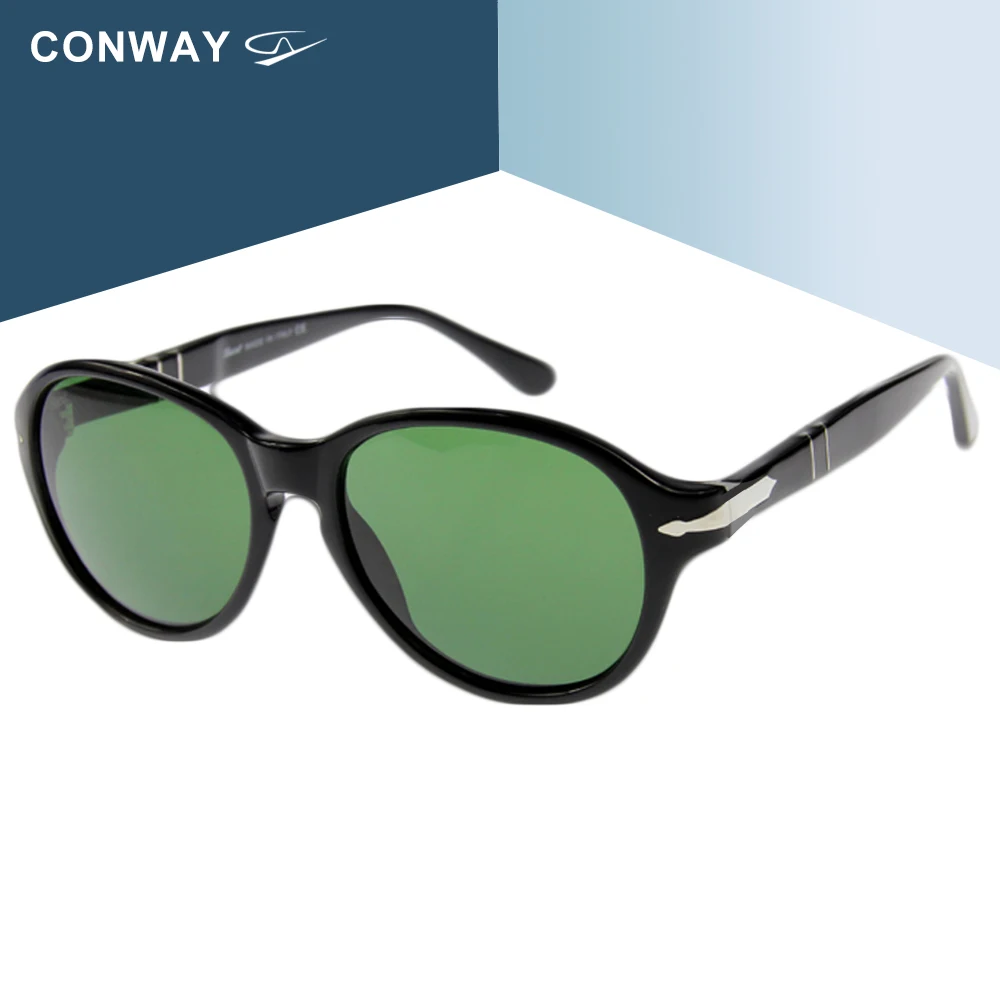 CONWAY, круглые ретро солнцезащитные очки для женщин, фирменный дизайн, качественная ацетатная оправа, женские солнцезащитные очки, круглые линзы, гибкие наушники