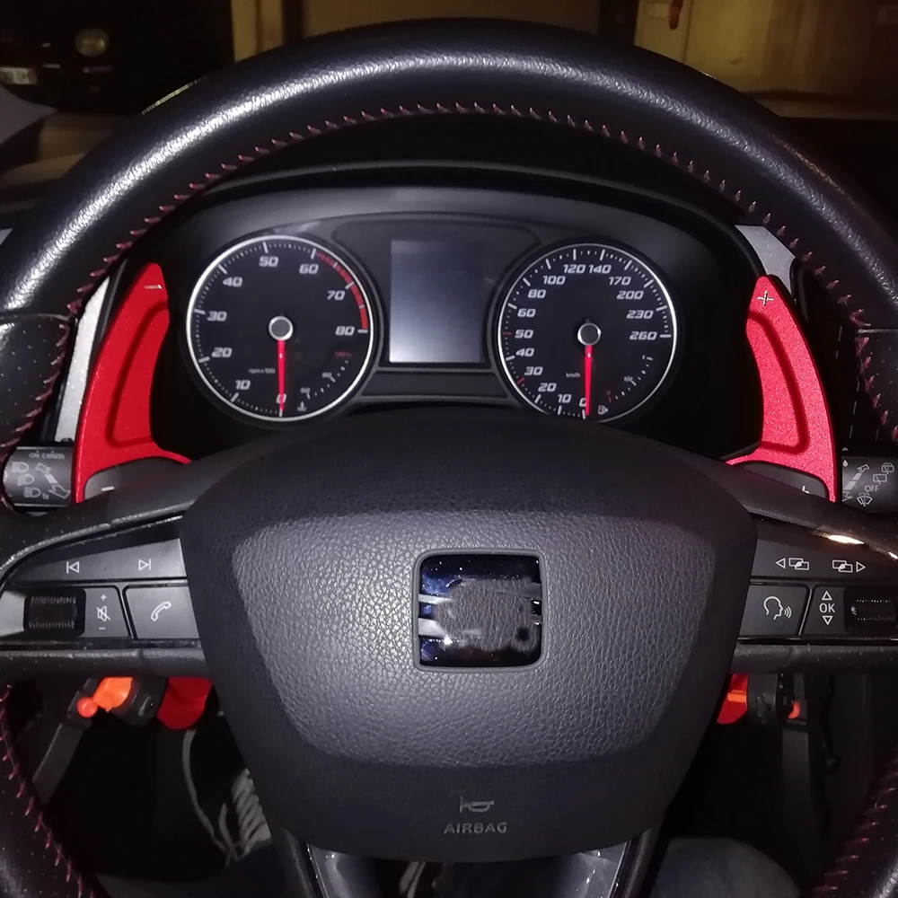 시트 Leon SC ST 5F FR Cupra Ateca Ibiza 6P Tarraco Alhambra 자동차 스티어링 휠 확장 시프터 DSG 스티커 용 시프트 패들