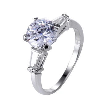 

RBNYD Copper Rings for Women CZ Personalized Custom Fashion Jewelry Wholesale Women's Wedding Ring Girl Christmas Ornament Gift