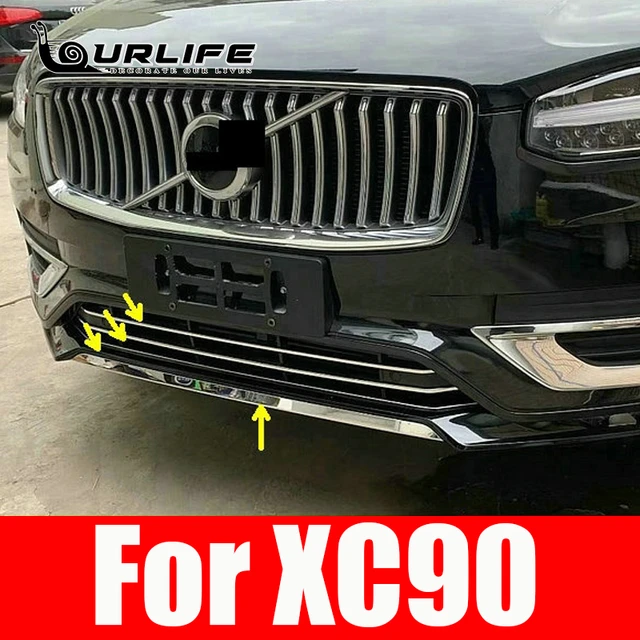 For Volvo Xc90 2020 2021 Car Accessories 304 Stainless Steel Front Bumper Lower Middle Grid Trim - Chromium - AliExpress