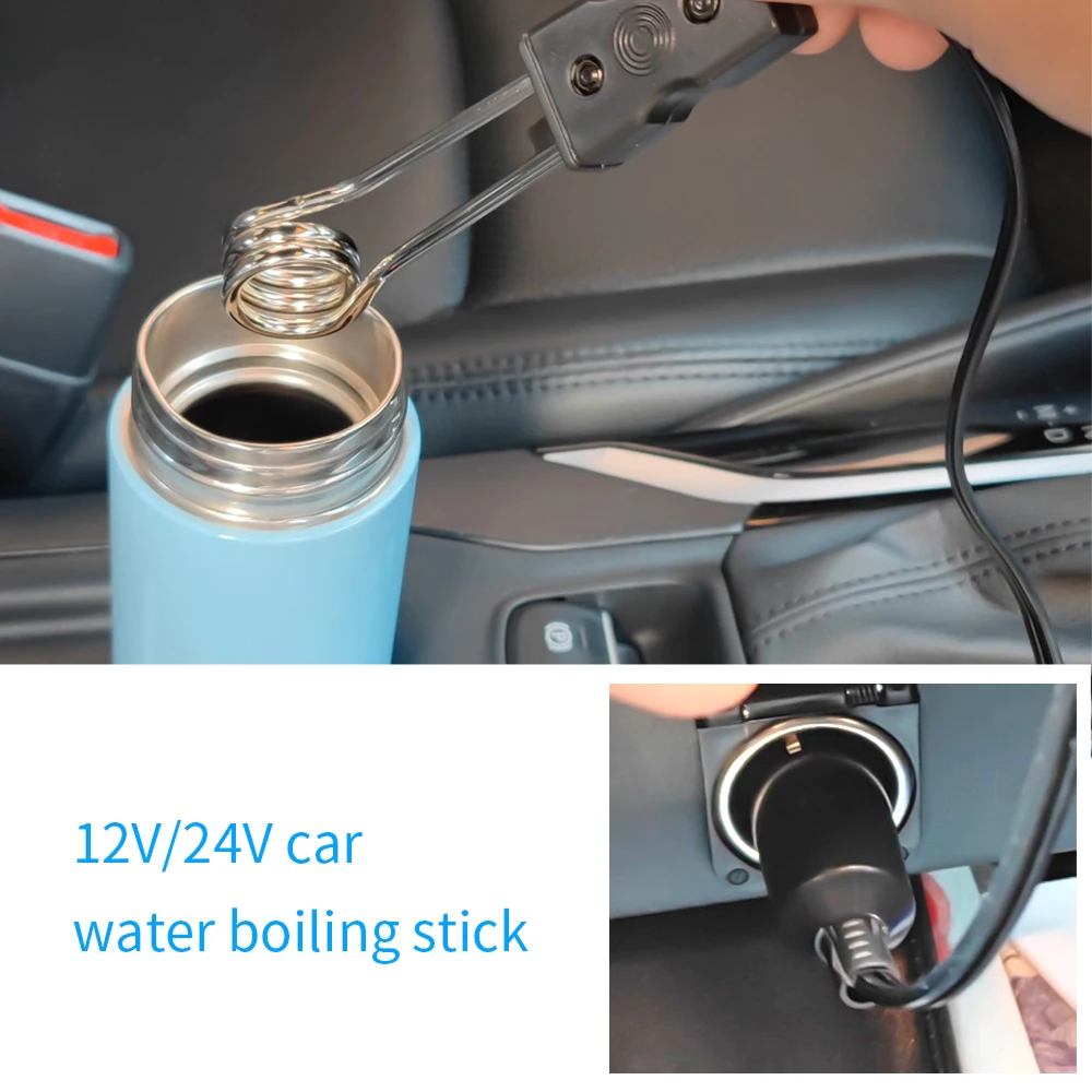 12V Portable Boil Water Bar Car Durable Water Heater Auto Practical Heating  Water Stick 