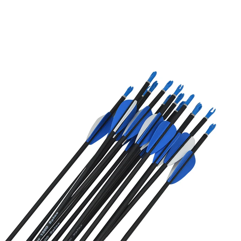 6/12/24/36pcs 32inch Archery Carbon Arrow Spine1200 ID 4.2mm OD5.6 mm Compound/Recurve Bow Outdoor Sports Shooting Accessories