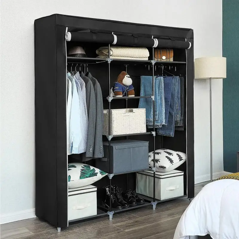 Bedroom Multipurpose Non-woven Cloth Wardrobe Folding Clothes Storage Cabinet Dust-proof Moisture-proof Closet Home Furniture Bedroom Multipurpose Non-woven Cloth Wardrobe Folding Clothes Storage Cabinet Dust-proof Moisture-proof Closet Home Furniture