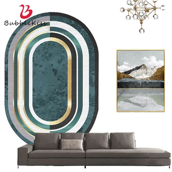 

Bubble Kiss 2020 Fashion Personality Trend Carpet Modern Design Style Living Room Long Carpet Blue White Geometric Decor Rug