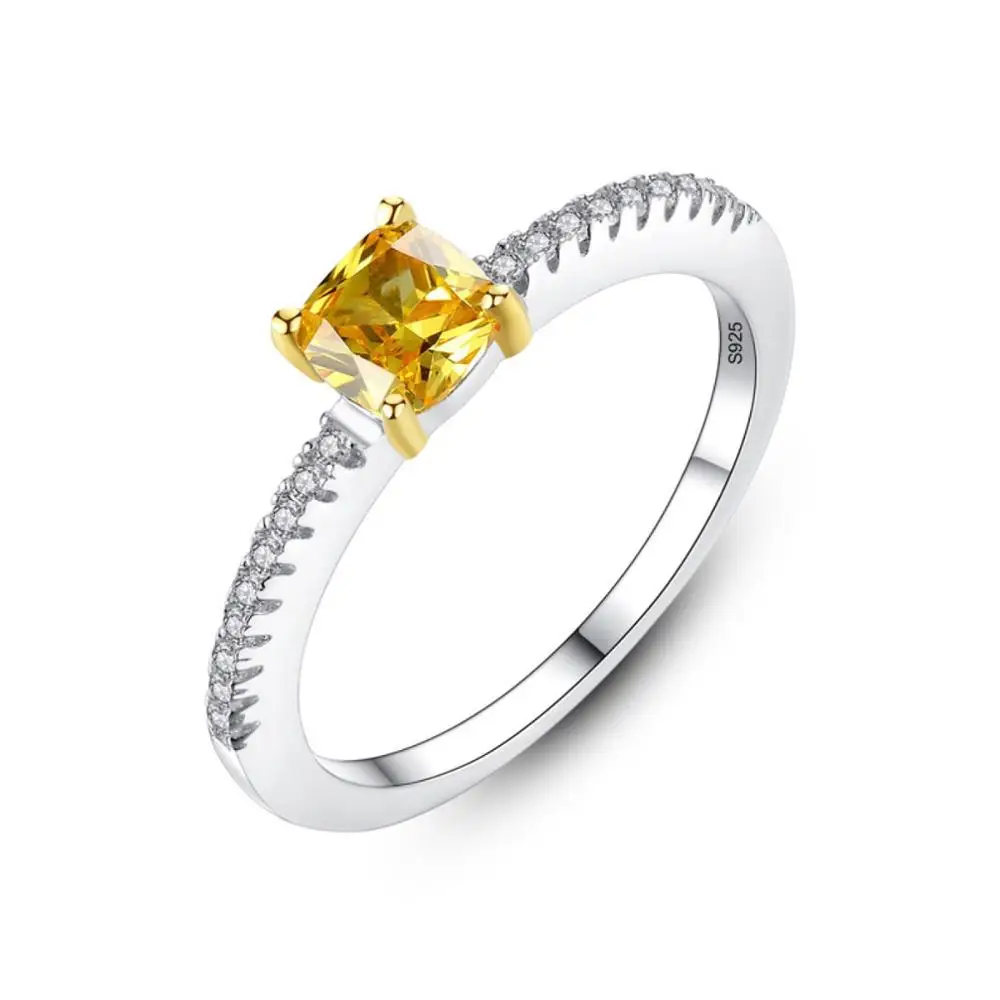 

S925 sterling silver ring natural topaz Engagement Handmade Stone Rings For Women Fashion Finger Accessories Wedding Band