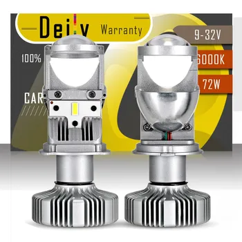 

NightANgel H4 LED Car Headlight Bulbs Lamp 80W 12000LM 6500K Design Clear Beam Pattern Mini Projector Lens