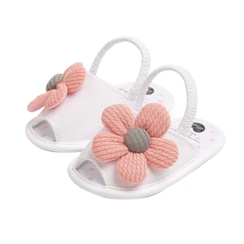 

2020 Baby Summer Shoes Newborn Baby Girl Sunflowers Shoes Cute Soft Prewalker Shoes Breathable Clogs