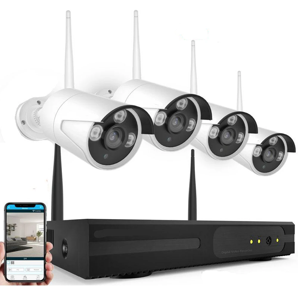 Беспроводная Wi Fi IP камера 4CH 960P Wifi полный комплект WIFI NVR с переключателем Plug and Play