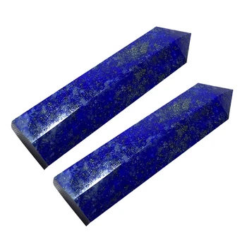 

New Lapis Lazuli Natural Crystal Column Lapis Lazuli Crystal Column Hexagonal Column Original Stone Decoration Decoration