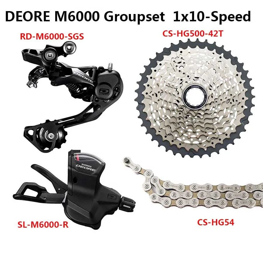 Shimano DEORE M6000 Группа Комплект горного велосипеда MTB 1x10-Speed 11-42 T/46 T M6000 переключатель заднего хода KMC цепь sunracing