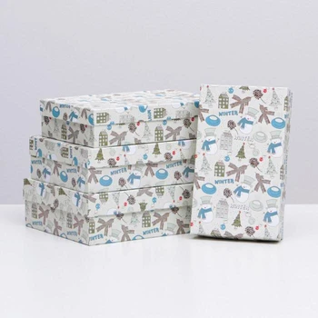 

Set of boxes 4 in 1 "Winter", 30 x 20 x 8 - 24 x 14 x 5 cm 5300514