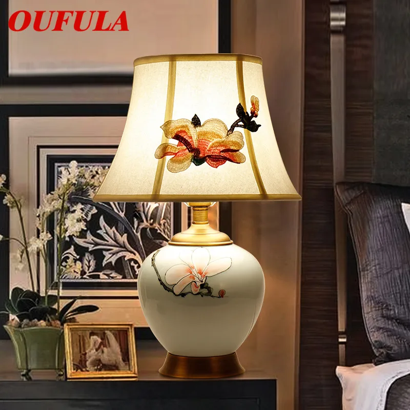 

WPD Table Lamp Desk Light Modern Contemporary Office Creative Decoration Bed LED Lamp Fabric for Foyer Living Room Bedroom