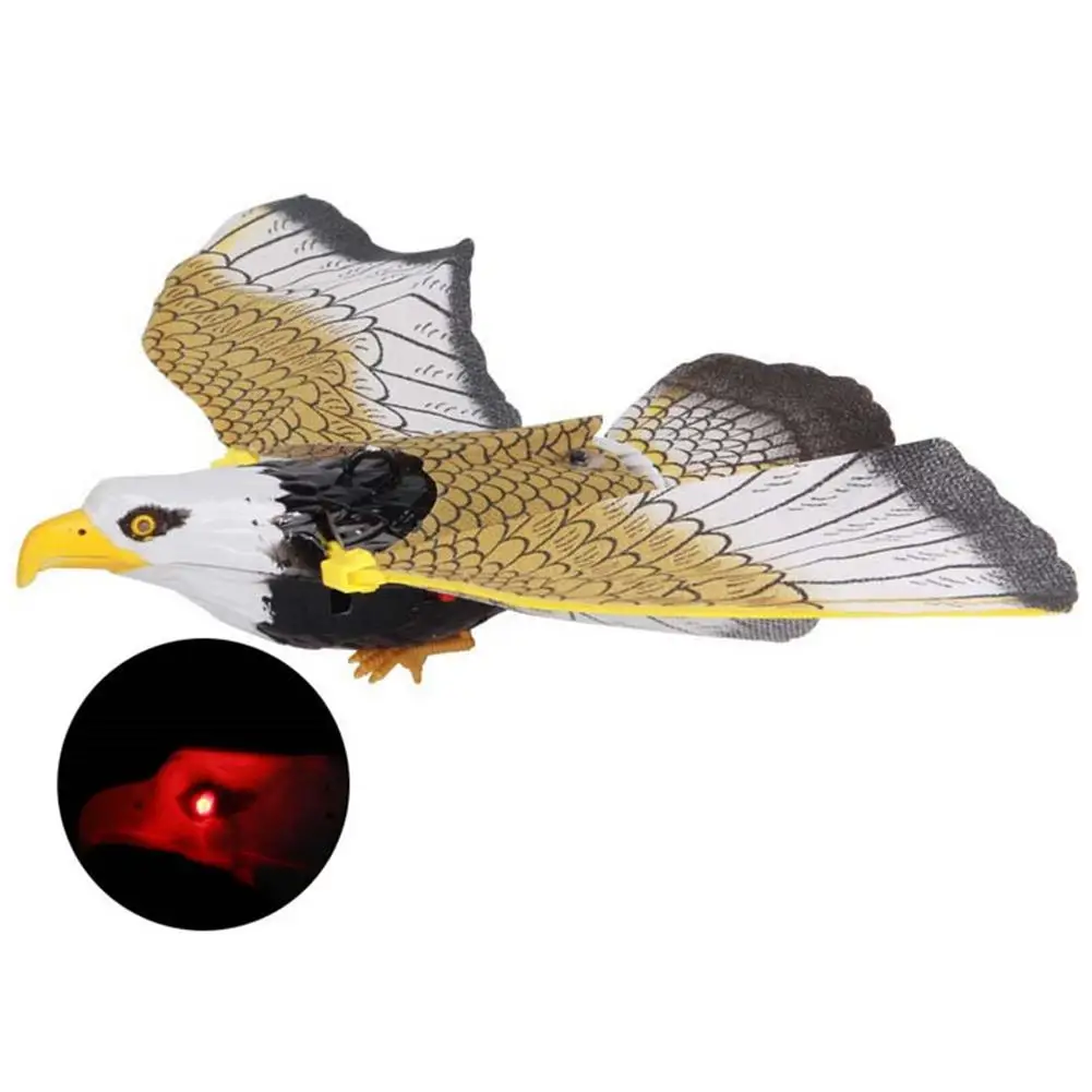 Электронный Орел слинг парящий птица модель с светодиодный звуковая детская игрушка в подарок Электрический 360 градусов Летающий орел