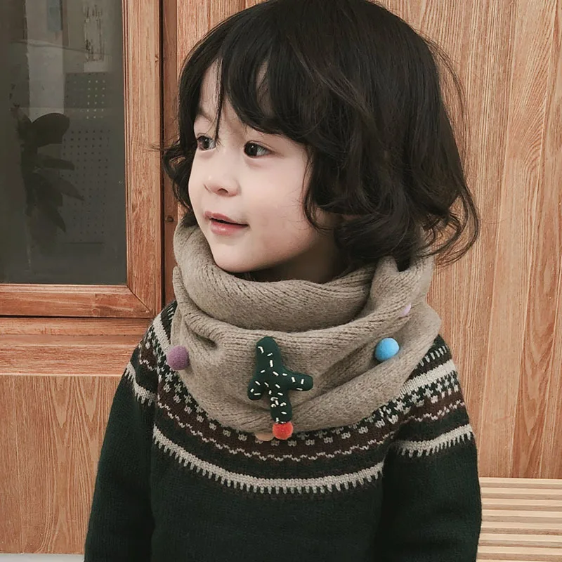 Children Scarf Autumn And Winter Boys And Girls Cactus Warm Thick Collar neck ring Scarf Korean Baby