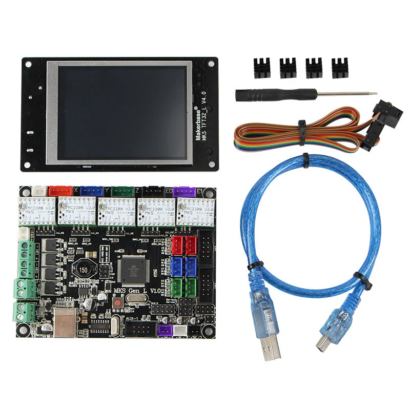 Makerbase аксессуары для 3D принтера MKS GEN L + TMC2208 x 5 TFT32 цветной контакт Sn комплект