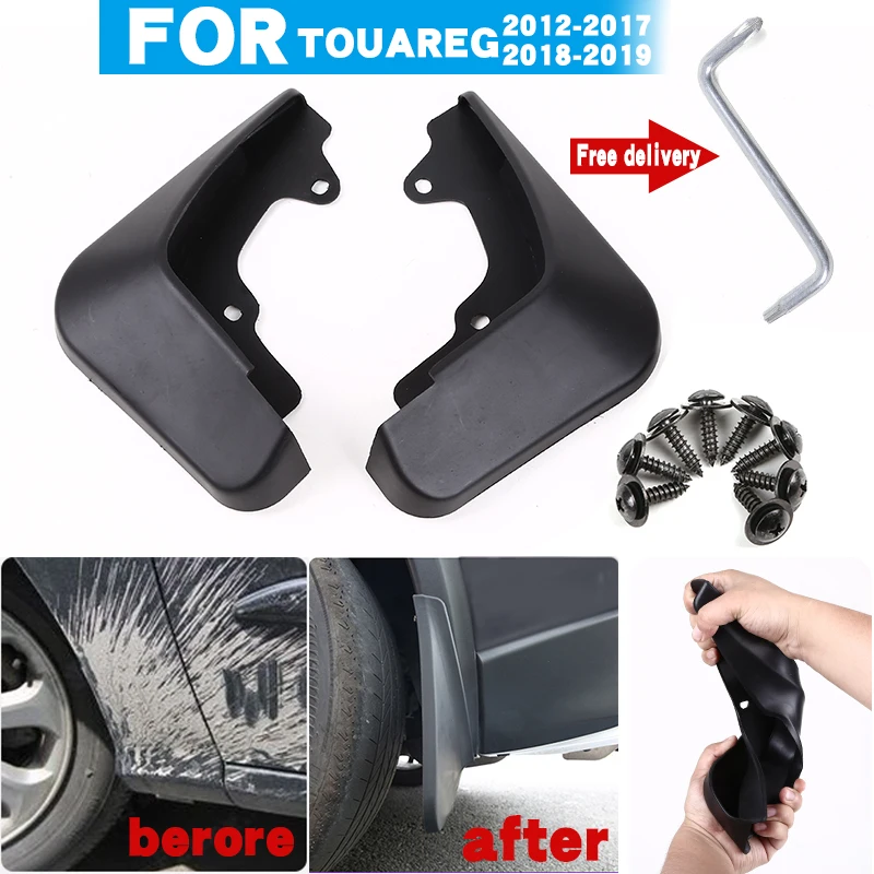 

Set Molded Mud Flaps For VW Touareg 2012-2017 2018-2019 Mudflaps Splash Guards Front Rear Mud Flap Mudguards