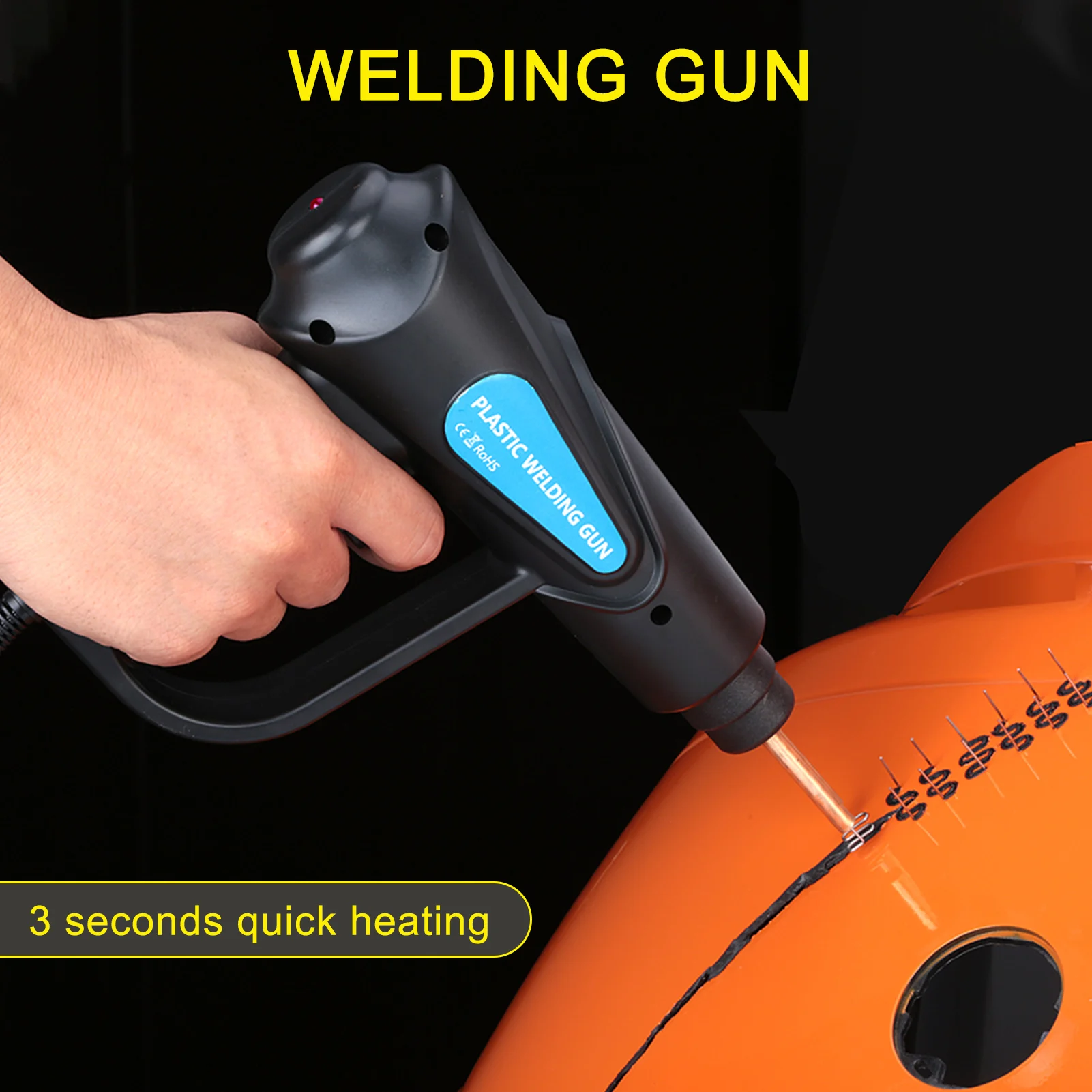 Hot Staple Tool Repair Welding Tool Plastic Welder PVC Repairing Machine Handy 70W Staplers Machine Car Bumper Repairing Stapler electric solder