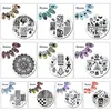 Nail Stamping Plates DIY Flower Lines Animal Designs Nail Art Template For DIY Nail Decor round Stamper Plat nail tool Stamp 5