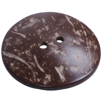 

20PCs Coconut Shell Buttons Sewing Scrapbooking Brown Round 2 Holes 5cm Dia