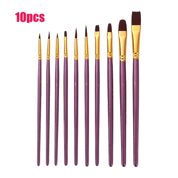 

10pcs/set Gift For Kids Students Accessories School Drawing Tool Paint Brush Set Art Supplies Stationery Acrylic Oil Watercolor