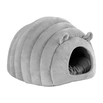 

Home Warm Sheep Washable Pet Supplies Nest All Season Inner Pad Semi Enclosed Indoor Caterpillars Shape Soft Comfortable Cat Bed
