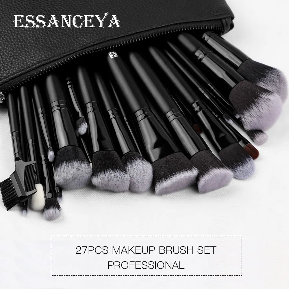 ESSANCEYA, 27 шт., набор профессиональных кистей для макияжа, пудра, основа, подводка для глаз, тени для век, кисти для макияжа, набор косметических инструментов