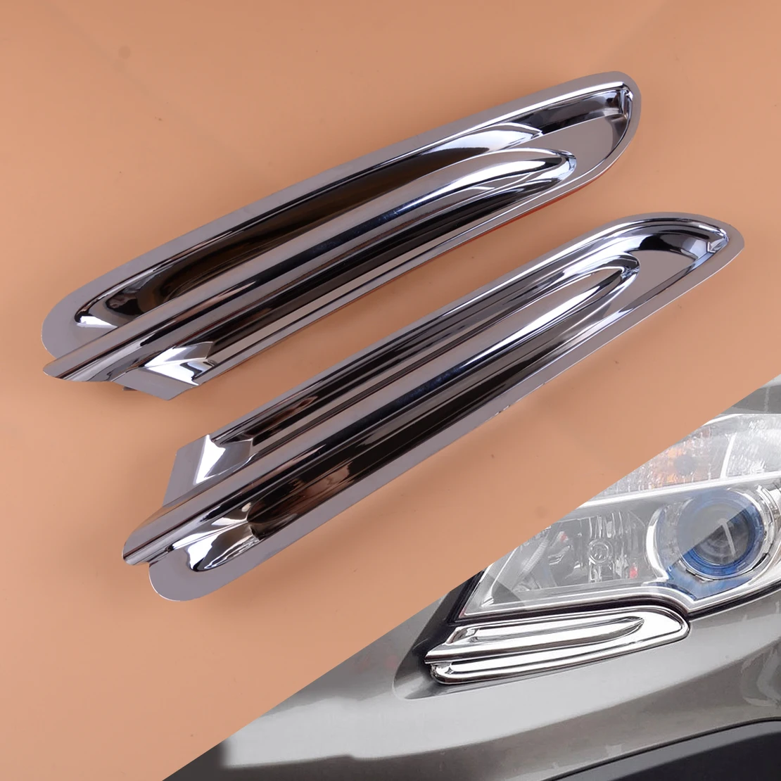CITALL хромированные фары Накладка подходит для Opel Vauxhall Mokka Buick Encore 2012 2013