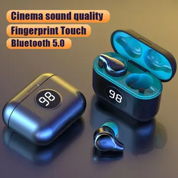 

In-Ear Bluetooth 5.0 Headphones Bluetooth Earphones With Touch Control USB Charging Cable Charging Case Set Wireless Earphones