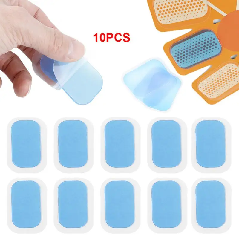 

10Pcs Muscle Trainer Gel Sticker Muscle Simulator Gel Pad Fitness Exerciser Hydrogel Gel Pad for Muscle Massager