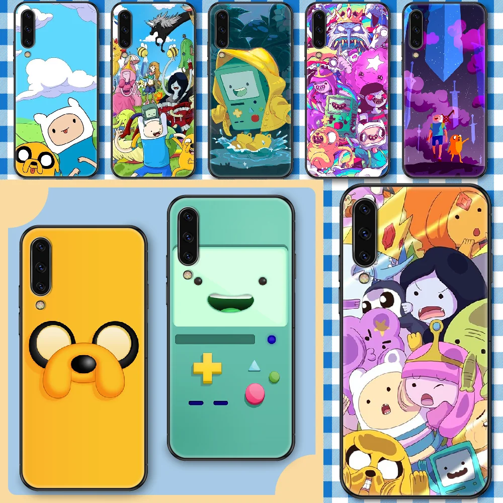 Adventure Time Cartoon Phone Case For Samsung Galaxy A 10 12 20E 21S 30 32 40 50 51 52 70 71 72 5 6 7 2016 2018 black fashion | Мобильные