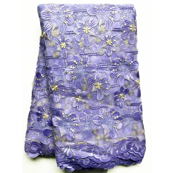 

African Lace Fabric New High Quality 2020 tulle Beaded French Nigerian Lace Fabrics Pearls Embroidered Guipure lace Bridal