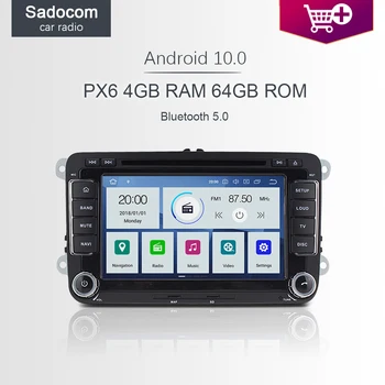 

PX6 IPS 2 din 7'' Android 10.0 Car DVD Player 4GB RAM 64G ROM autoradio car radio For VW POLO GOLF PASSAT B5 B6 Tiguan 2004-2012