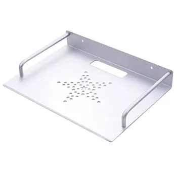 

TV Box Router Set-top Boxes Mini PC DVD Player Single-layer Space Aluminum Wall Mount Storage Shelf Bracket Holder Stand Rack