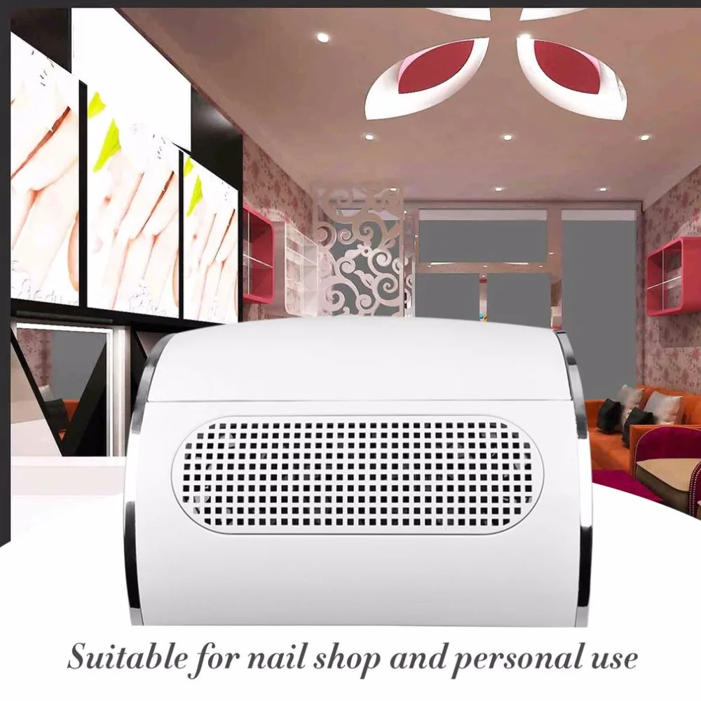 

HOT Professional Nail Dust Suction Collector Vacuum Cleaner Manicure Salon Tools with 3 Powerful Fan EU Plug High Quality